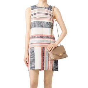 NEW Hutch Anthropologie Striped Lydia Dress Shift Blue Pink Sleeveless Sz Medium